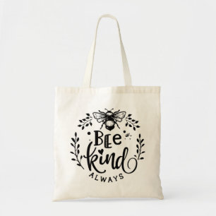 Bee Kind Always - reusable eco friendly tote bag