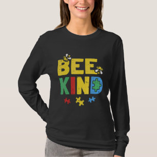 Bee Kind Autism Awareness Puzzle Autistic T-Shirt