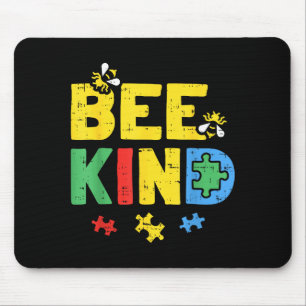 Bee Kind Autism Awareness Shirt Puzzle Autistic Mouse Mat