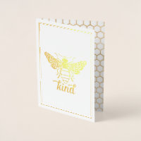 Bee Kind | Be Kind | Gold Foil Ornate Bee