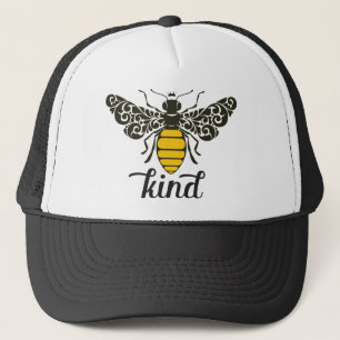 Bee Kind   Be Kind   Ornate Bee Trucker Hat