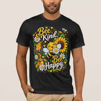 Bee Kind Bee Happy Cute Bee Lover Graphic Shirt
