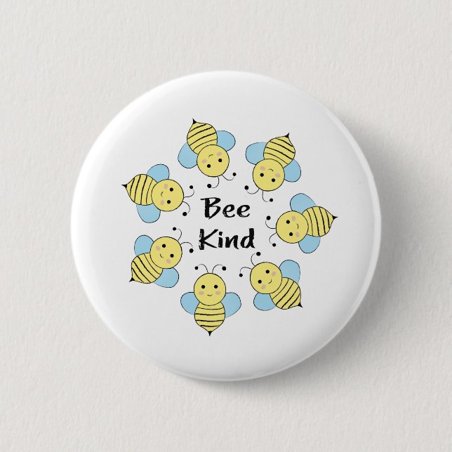 Bee Kind Bees 6 Cm Round Badge (Front)