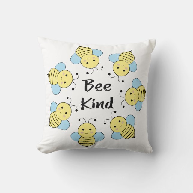 Bee Kind Bees Cushion (Front)