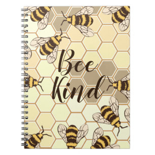 Bee Kind Bees & Honeycomb Notebook
