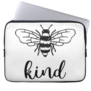 Bee Kind Black Laptop Sleeve