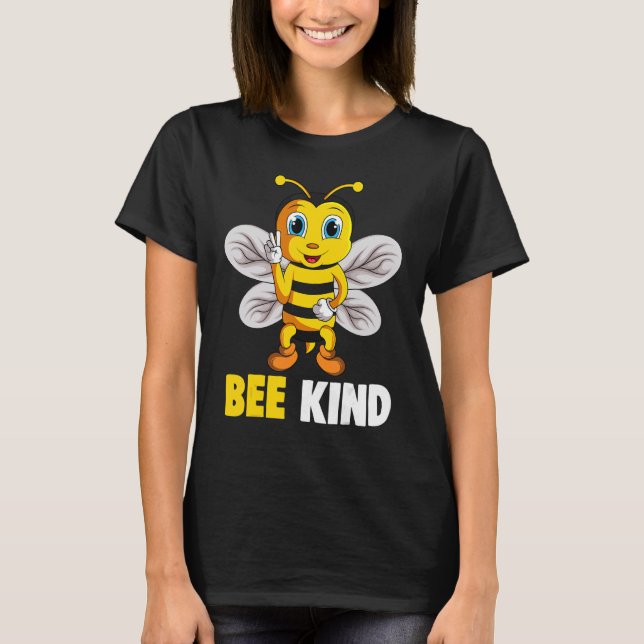 Bee Kind Bumble Bee Kindness Girls Kids Boys Women T-Shirt (Front)