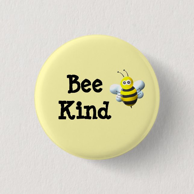 Bee Kind Bumblebee 3 Cm Round Badge (Front)
