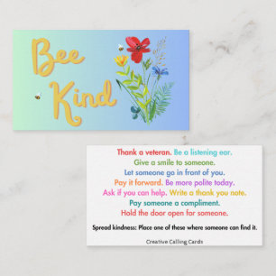 Bee Kind Calling Card