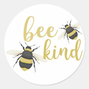 Bee Kind Classic Round Sticker