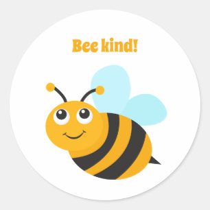 Bee kind classic round sticker