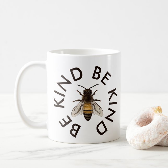 bee kind coffee mug (With Donut)