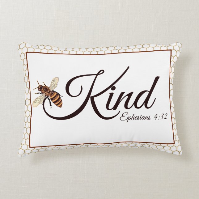Bee kind   decorative cushion (Front)