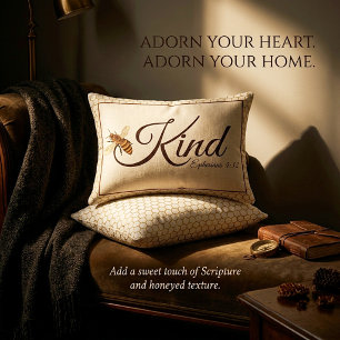 Bee kind decorative cushion