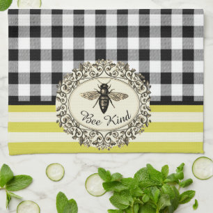 Bee kind farm style kitchen towel