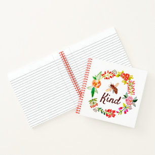 Bee kind floral   notebook