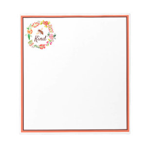 Bee kind floral   notepad