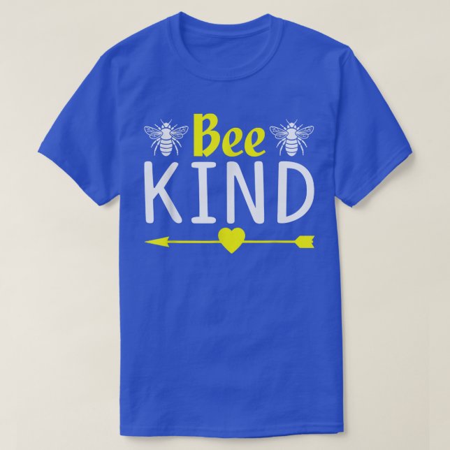 Bee Kind funny Cartoon novelty for women Men Mum B T-Shirt (Design Front)