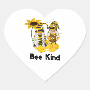 Bee Kind Gnome Customisable Sunflower Stickers