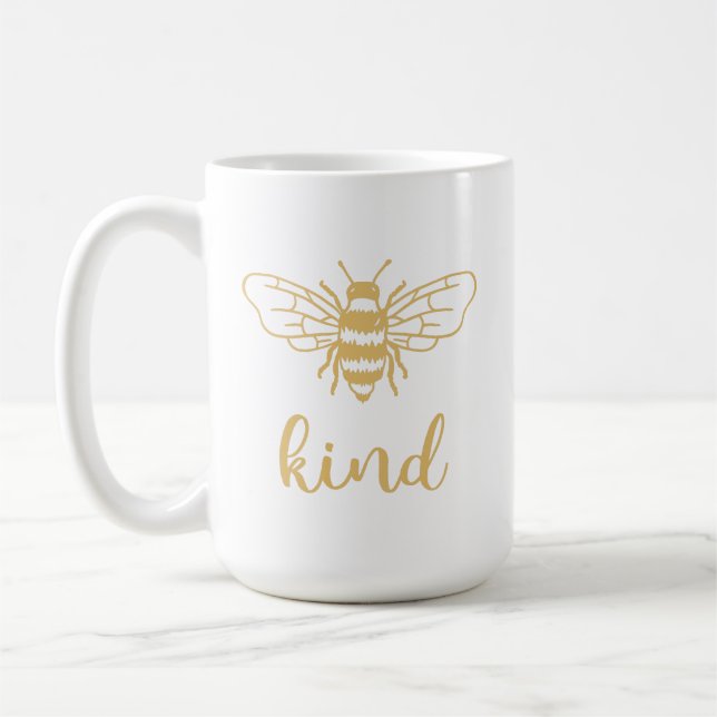 Bee Kind Gold Coffee Mug (Left)