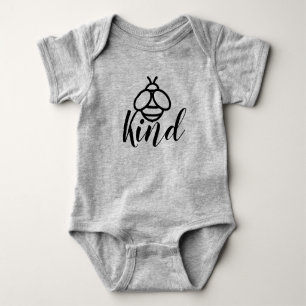 Bee kind graphic simple minimalist bumblebee baby bodysuit