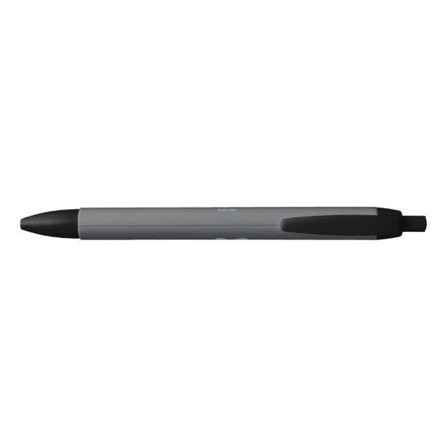 Bee Kind Grey Blue Black Ink Pen (Back)