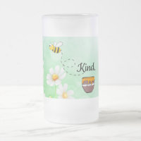 Bee Kind Honey floral green insect cartoon text