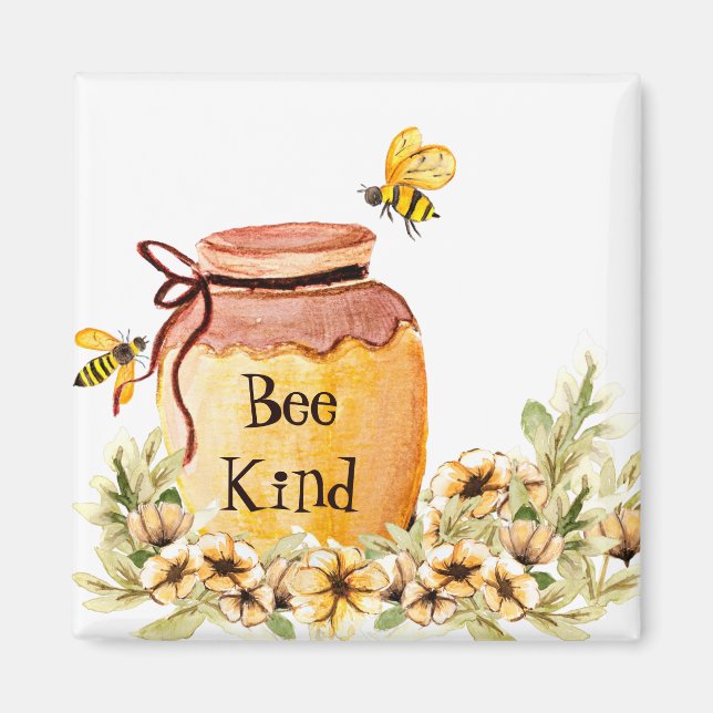 Bee kind honey pot  magnet (Front)