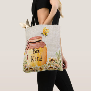 Bee kind honey pot  tote bag
