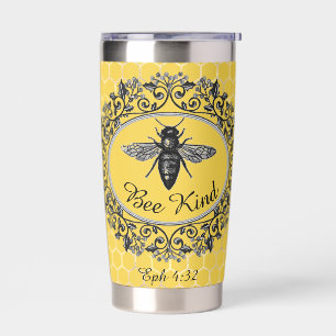 Bee kind honeycomb insulated tumbler