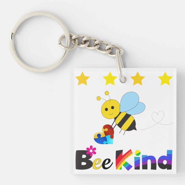 Bee Kind Key Ring (Front)