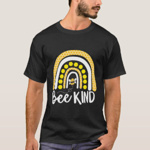 Bee Kind Rainbow Bumble Bee Honeycomb Yellow Honey T-Shirt