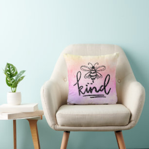 Bee Kind Rainbow Ombre Cushion