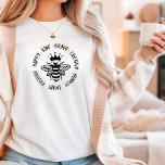 Bee Kind Simple Modern Inspirational Typography T-Shirt<br><div class="desc">Bee Kind Simple Modern Inspirational Typography Women's Fashion T-Shirt Top features the text "Kind,  Brave,  Creative" in a modern script typography accented with a bee wearing a crown. Perfect as a gift for her for birthday,  Christmas,  Mother's Day,  best friends,  sisters and more. Designed by Evco Studio www.zazzle.com/store/evcostudio</div>