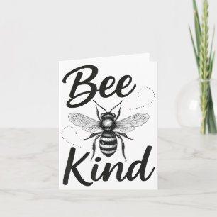 Bee Kind Sitive Quote Cute Funny Design For Kids  Card