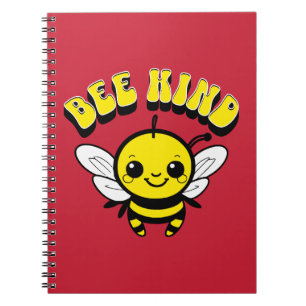 Bee kind text design notebook