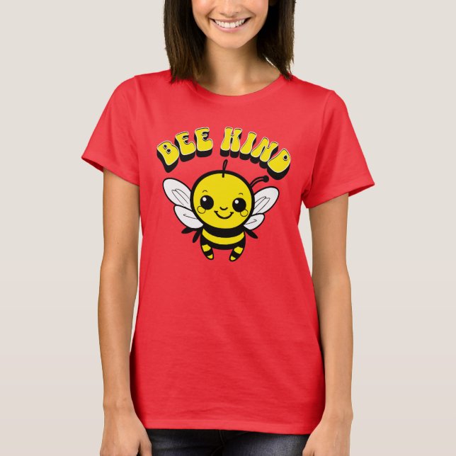 Bee kind text design T-Shirt (Front)