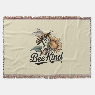 Bee Kind Throw Blanket