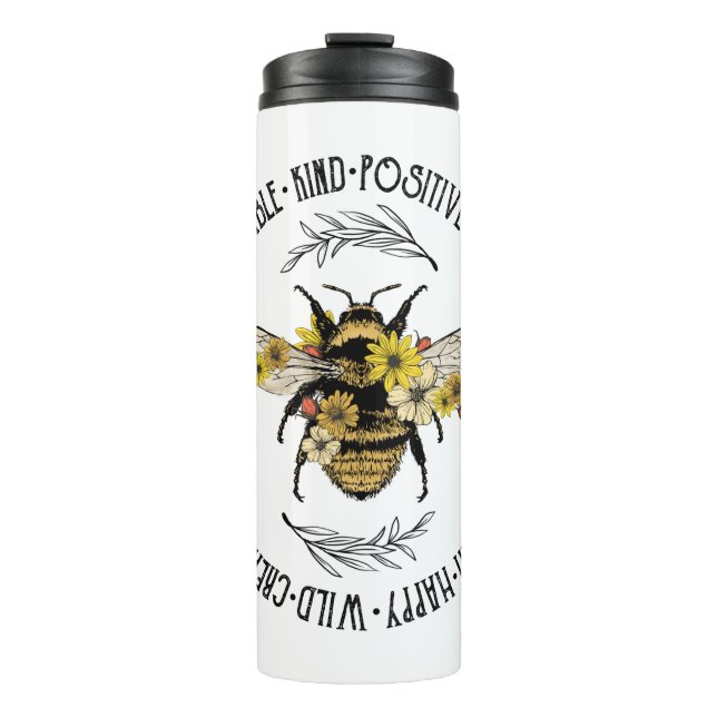 Bee Kind Vintage Sublimation Thermal Tumbler (Front)
