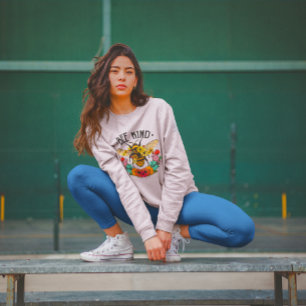 Bee Kind Wild Flowers Graphic Casual Sweatshirt
