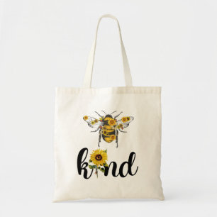 Bee Kind Yellow Sunflower Elegant Tote Bag