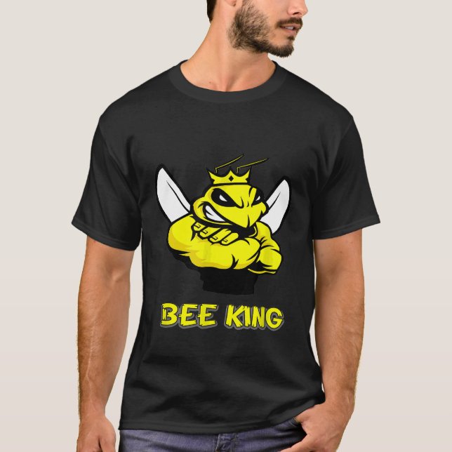 Bee King Save Bees Retro Style Climate Flower 1 T-Shirt (Front)