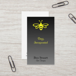 Bee [lemon] on Gradient [black] Business Card