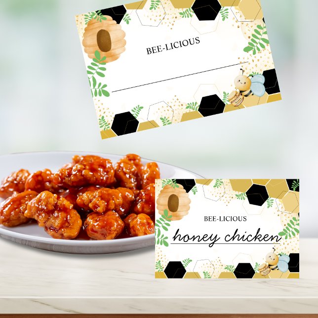 BEE-licious Blank Food Tent Card (Creator Uploaded)