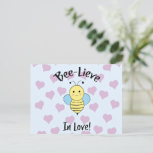 Bee Lieve In Love Holiday Postcard