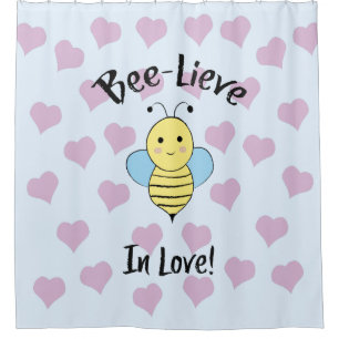 Bee Lieve In Love Shower Curtain
