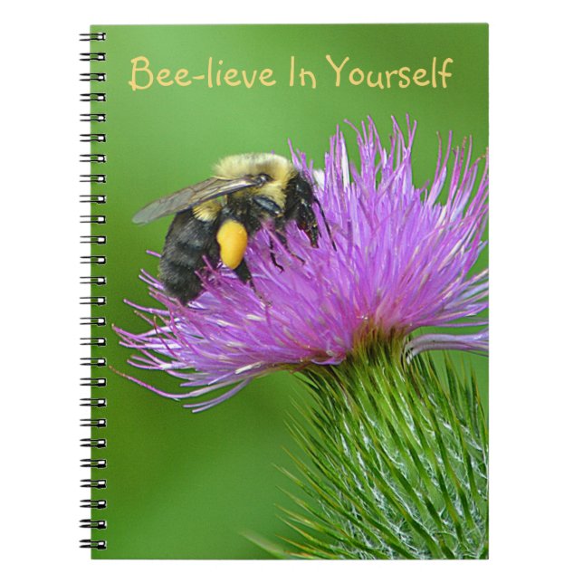 Bee-lieve In Yourself Notebook (Front)