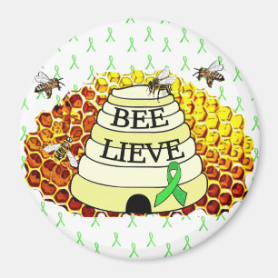 Bee-Lieve Lyme Disease Awareness Stuff Magnet