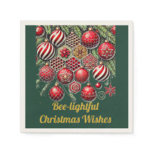 Bee-lightful Christmas Wishes - Christmas Ornament