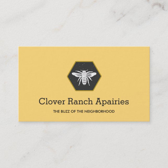 Bee Logo Beekeeping Apairy  Business Card (Front)